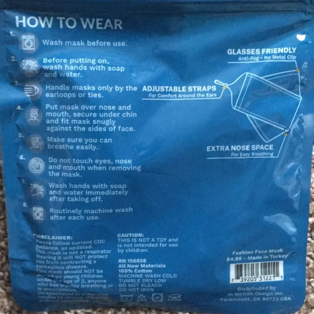 😷 Unisex Face Mask